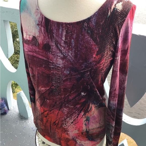 Piazza Sempione Long Sleeve Graphic Dress Shirt Made in Italy - Picture 3 of 6